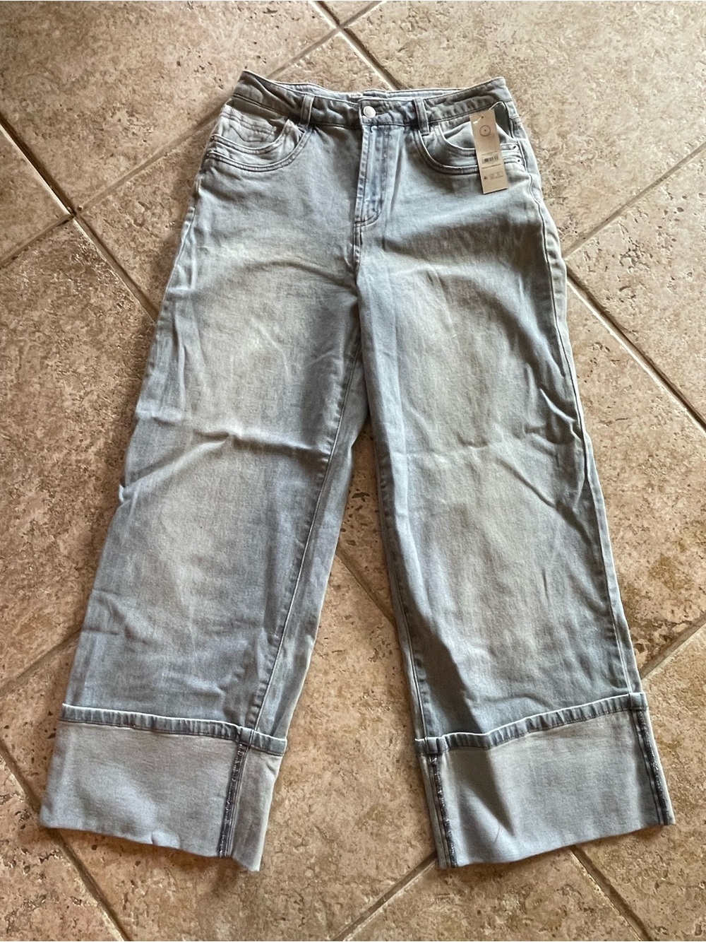 No Boundaries Light Blue Relaxed Wide-Leg Jeans